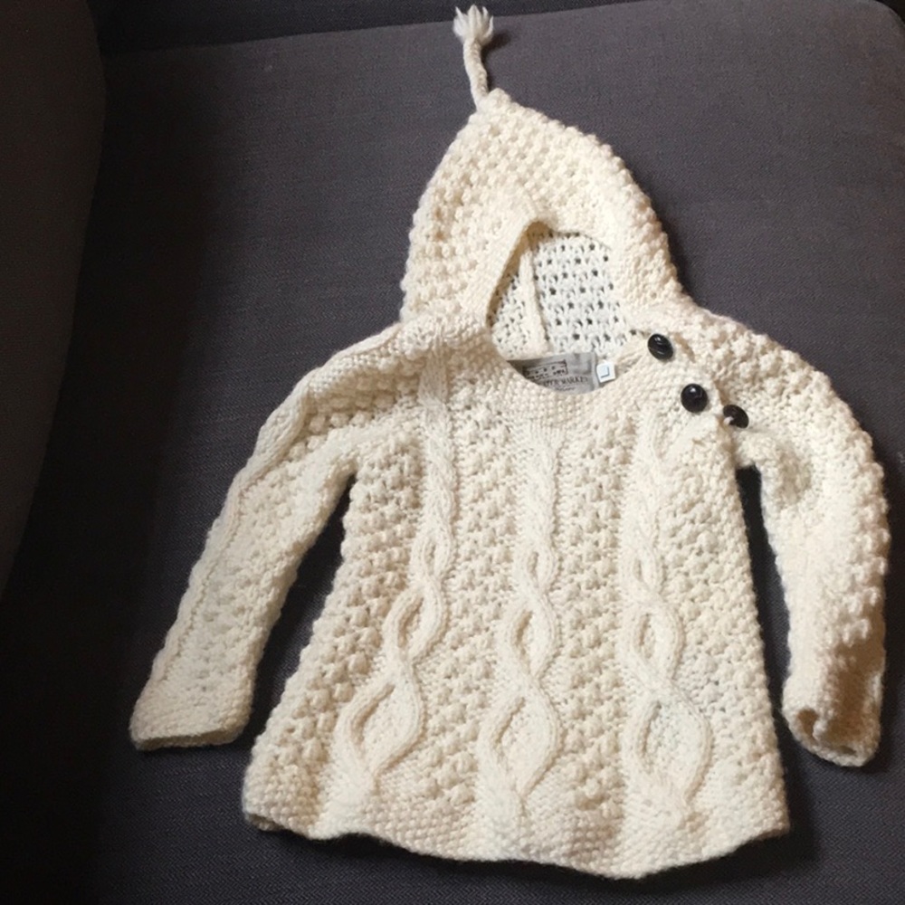 Merino wool Irish sweater hoodie